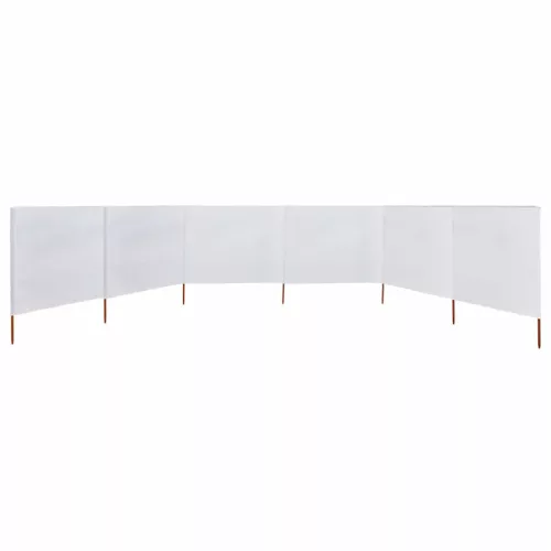 Homokfehér szövet 6-paneles szélfogó 800 x 120 cm