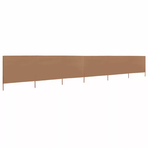 Tópszínű szövet 6-paneles szélfogó 800 x 120 cm