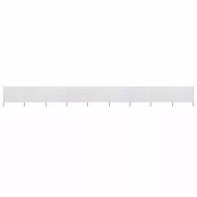 Homokfehér 9-paneles szövet szélfogó 1200 x 120 cm