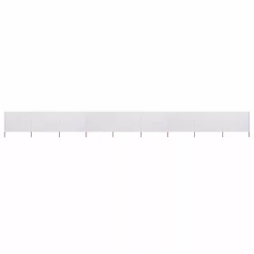 Homokfehér 9 paneles szövet szélfogó 1200 x 160 cm