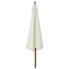 Homokfehér kültéri napernyő farúddal 330 cm