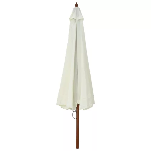 Homokfehér kültéri napernyő farúddal 330 cm