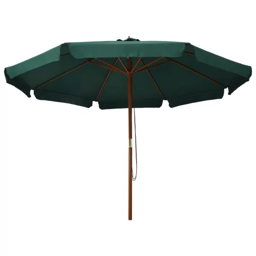 Zöld kültéri napernyő farúddal 330 cm