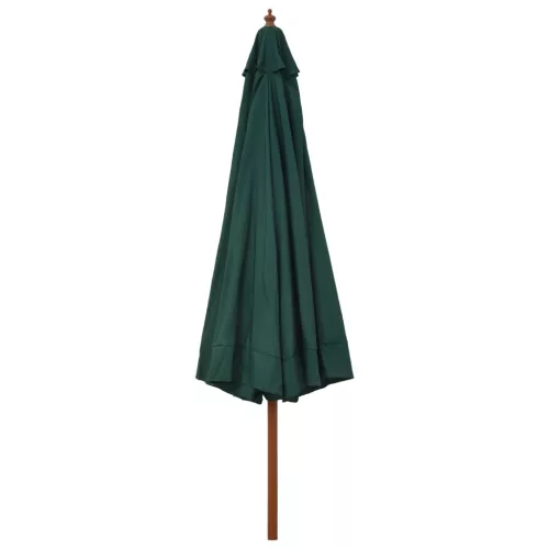 Zöld kültéri napernyő farúddal 330 cm