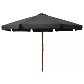 Antracitszürke kültéri napernyő farúddal 330 cm