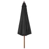 Antracitszürke kültéri napernyő farúddal 330 cm
