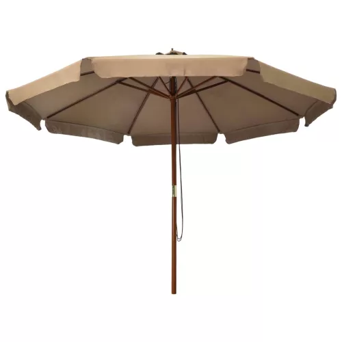 Tópszínű kültéri napernyő farúddal 330 cm
