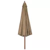 Tópszínű kültéri napernyő farúddal 330 cm