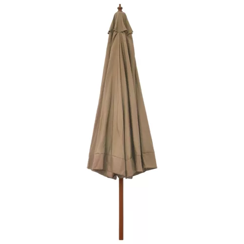 Tópszínű kültéri napernyő farúddal 330 cm