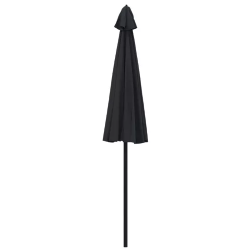 Fekete kerti napernyő alumínium tartórúddal 270 cm