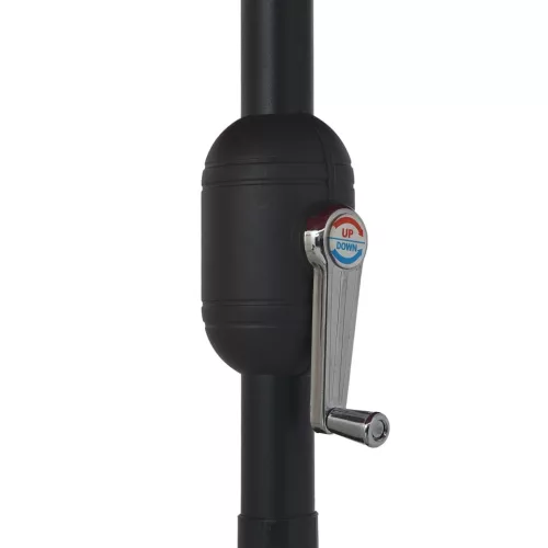 Terrakotta színű kültéri napernyő fémrúddal 390 cm