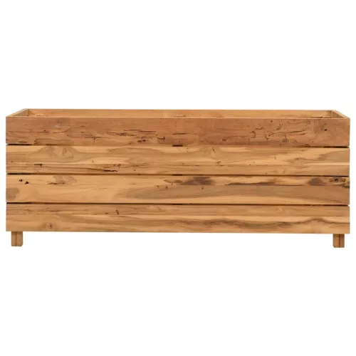 Újrahasznosított tíkfa és acél magaságyás 100 x 40 x 38 cm