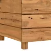 Újrahasznosított tíkfa és acél magaságyás 100 x 40 x 38 cm