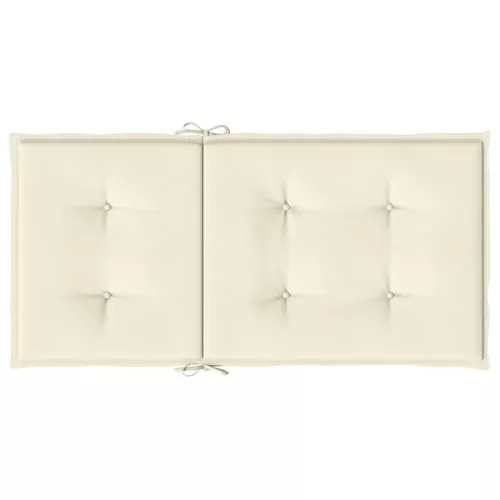 4 db krémszínű oxford szövet háttámlás székpárna 100x50x3 cm