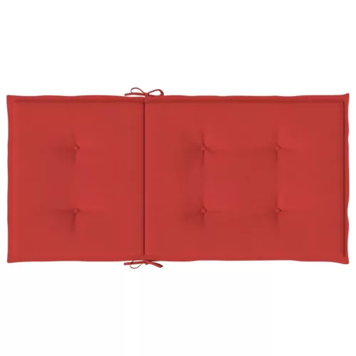 4 db piros oxford szövet háttámlás székpárna 100x50x3 cm