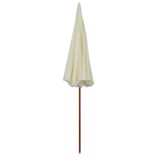 Homokszínű napernyő acélrúddal 300 cm