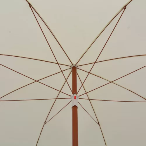 Homokszínű napernyő acélrúddal 300 cm