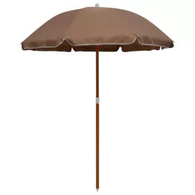 Tópszínű napernyő acélrúddal 180 cm