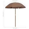 Tópszínű napernyő acélrúddal 180 cm