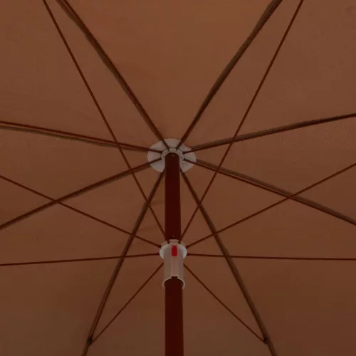 Tópszínű napernyő acélrúddal 300 cm