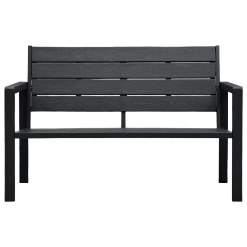 Fekete fautánzatú HDPE kerti pad 120 cm