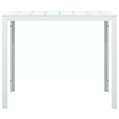 Fehér fautánzatú HDPE dohányzóasztal 78 x 78 x 74 cm