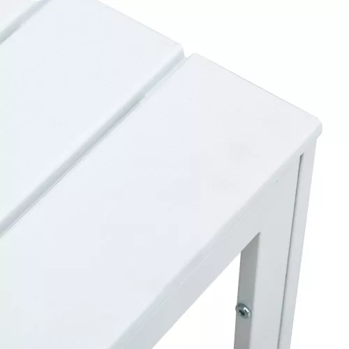 Fehér fautánzatú HDPE dohányzóasztal 78 x 78 x 74 cm