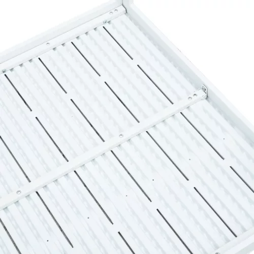 Fehér fautánzatú HDPE dohányzóasztal 78 x 78 x 74 cm