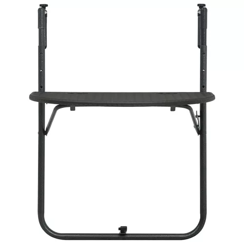 Barna rattan hatású műanyag függő erkélyasztal 60x64x83,5 cm