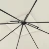 Krémszínű pavilon dupla kibővített tetővel 3x3x2,75 m 180 g/m²