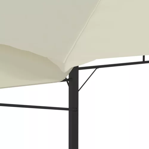 Krémszínű pavilon dupla kibővített tetővel 3x3x2,75 m 180 g/m²