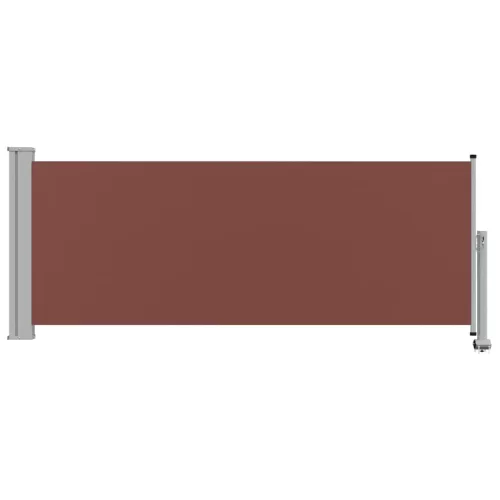Barna behúzható oldalsó teraszi napellenző 100 x 300 cm