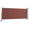 Barna behúzható oldalsó teraszi napellenző 100 x 300 cm