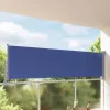 Kék behúzható oldalsó teraszi napellenző 100 x 300 cm