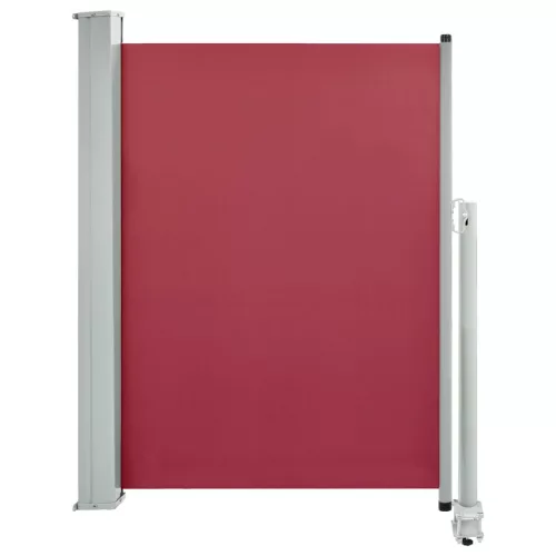 Piros behúzható oldalsó teraszi napellenző 100 x 300 cm