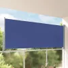 Kék behúzható oldalsó teraszi napellenző 140 x 300 cm