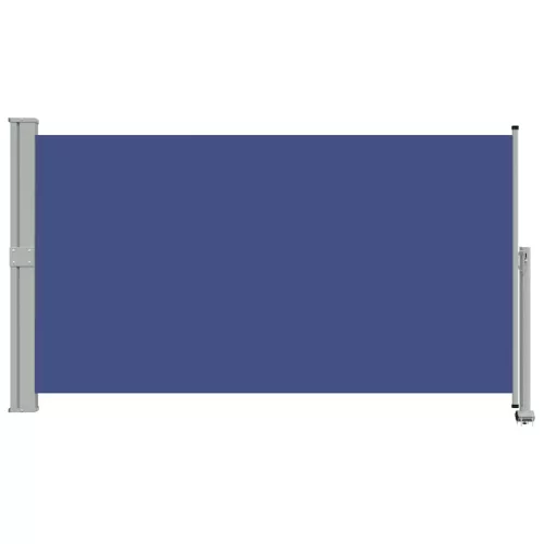 Kék behúzható oldalsó teraszi napellenző 140 x 300 cm