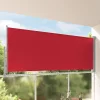 Piros behúzható oldalsó teraszi napellenző 140 x 300 cm