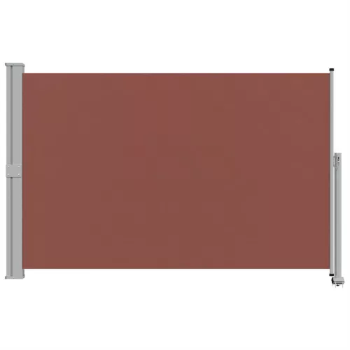 Barna behúzható oldalsó terasz napellenző 160 x 300 cm
