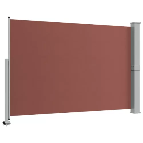 Barna behúzható oldalsó terasz napellenző 160 x 300 cm