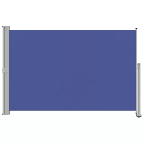 Kék behúzható oldalsó terasz napellenző 160 x 300 cm