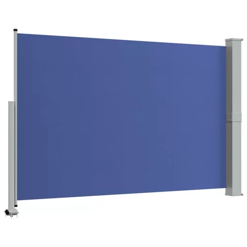 Kék behúzható oldalsó terasz napellenző 160 x 300 cm