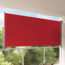Piros behúzható oldalsó terasz napellenző 160 x 300 cm
