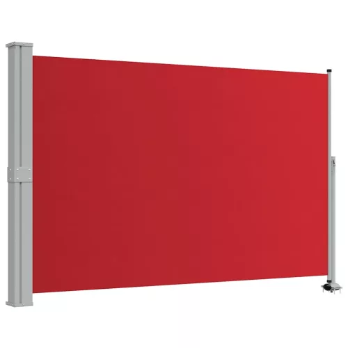 Piros behúzható oldalsó terasz napellenző 160 x 300 cm