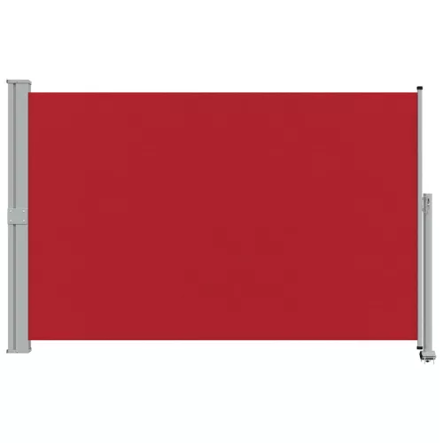 Piros behúzható oldalsó terasz napellenző 160 x 300 cm