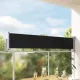 Fekete kihúzható oldalsó terasz napellenző 60 x 300 cm
