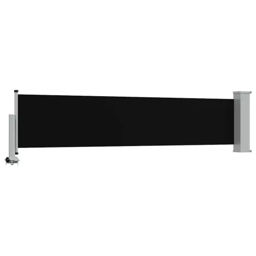 Fekete kihúzható oldalsó terasz napellenző 60 x 300 cm