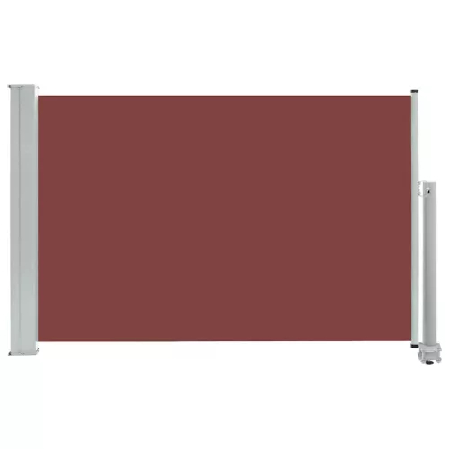 Barna kihúzható oldalsó terasz napellenző 60 x 300 cm