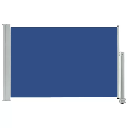 Kék kihúzható oldalsó terasz napellenző 60 x 300 cm