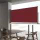 Piros kihúzható oldalsó terasz napellenző 60 x 300 cm